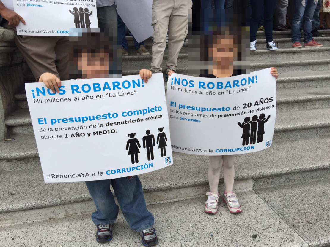 En la manifestación pudieron verse hasta niños portando pancartas.