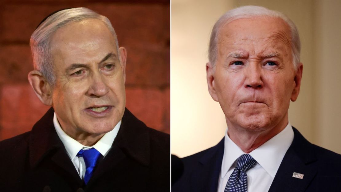 Primer ministro de Israel, Benjamin Netanyahu y el presidente de Estados Unidos, Joe Biden. Crédito: Getty