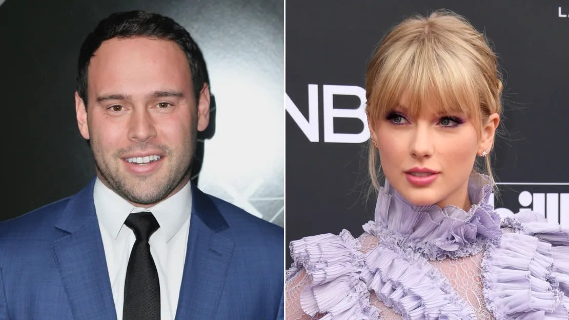 Scooter Braun y Taylor Swift. Crédito: Getty Images.