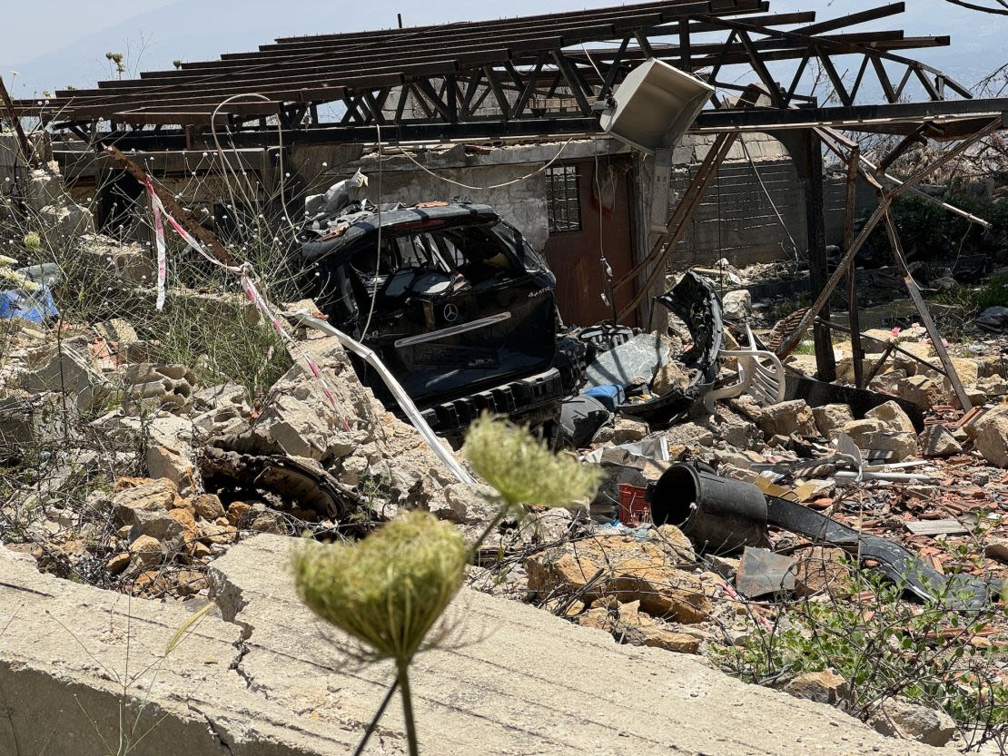 Propiedad dañada en la ciudad de Marjayoun, en el sur del Líbano.