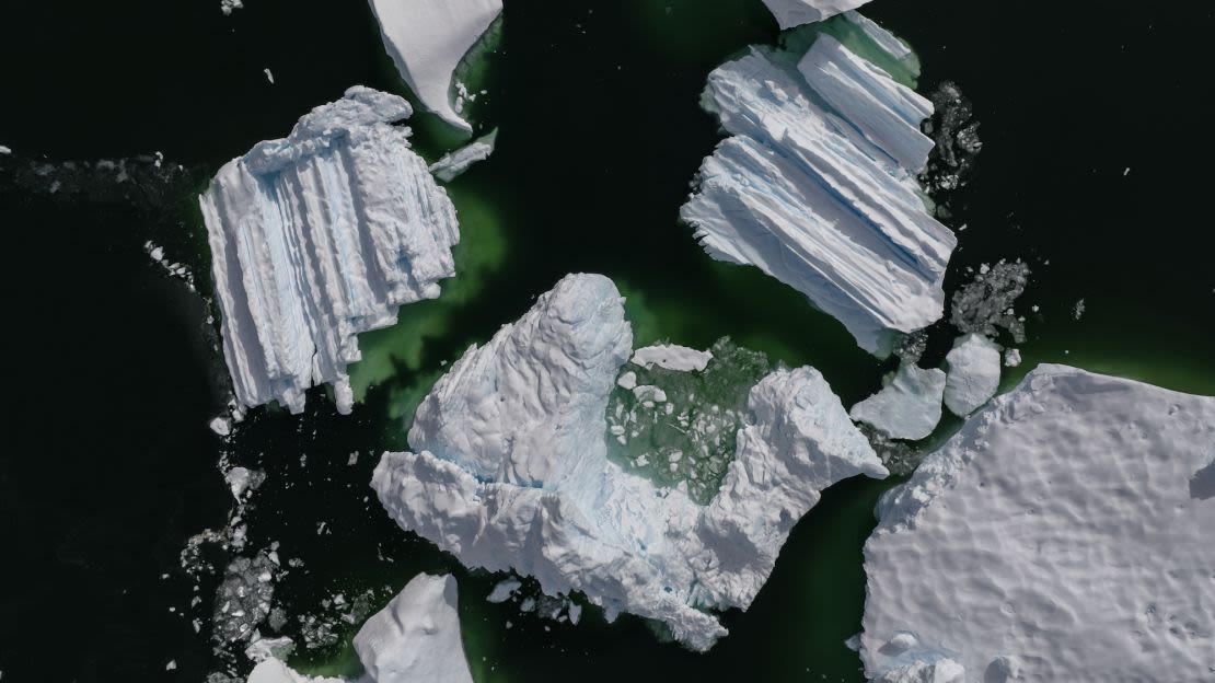 Icebergs en la Antártida el 8 de febrero de 2024. Numerosas investigaciones han analizado la vulnerabilidad de este vasto continente a los impactos de la crisis climática.