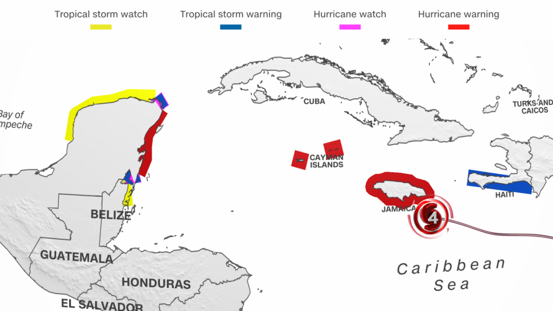 Emiten advertencia de huracán para zonas de México