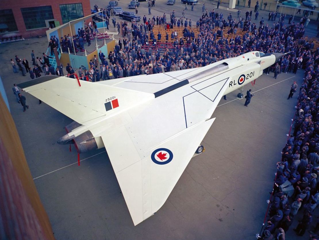 El diseño del avión estaba dominado por las grandes alas "delta", destinadas a facilitar el vuelo a velocidades supersónicas a expensas de la maniobrabilidad a bajas velocidades. Crédito: DND Image /Archivo de Historia y Patrimonio de la RCAF