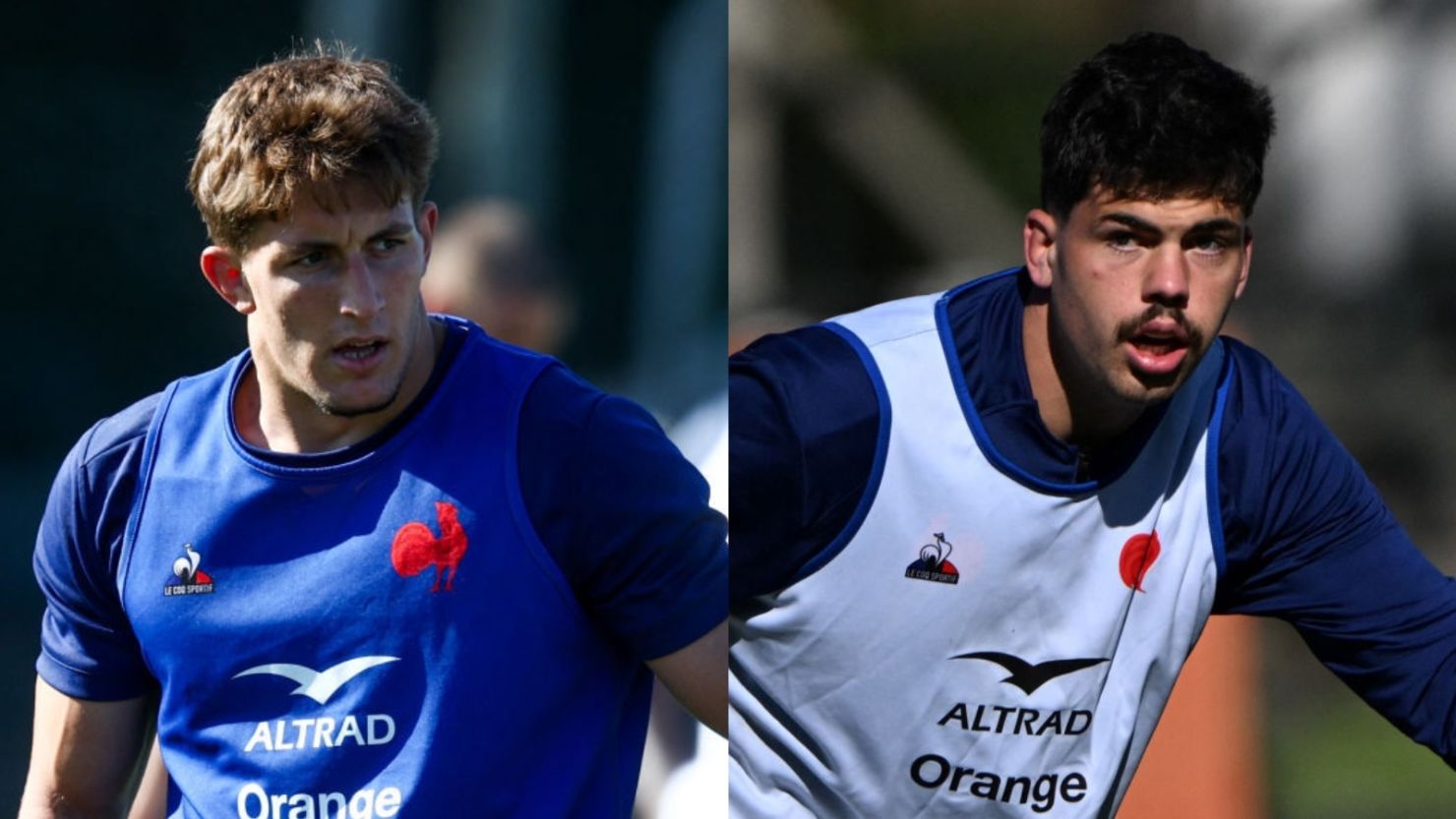 Oscar Jegou y Hugo Auradou (Fotos: TOMAS CUESTA/AFP via Getty Images).