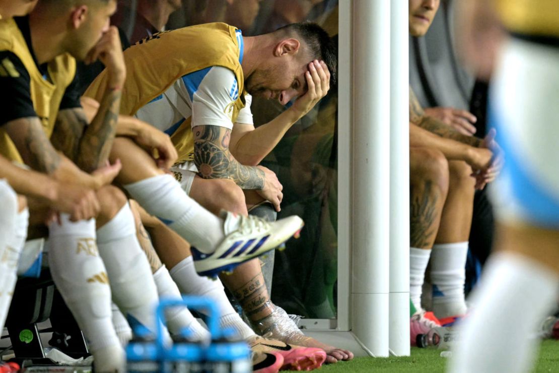 Se le vio llorando a Messi