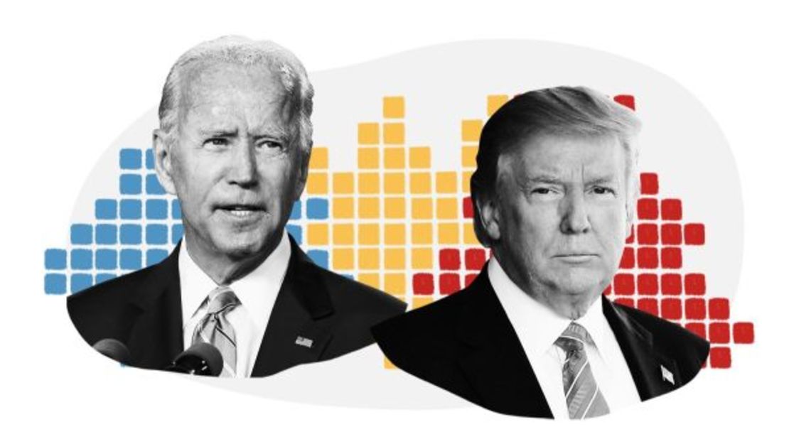 El presidente de EE.UU., Joe Biden, y el expresidente Donald Trump.