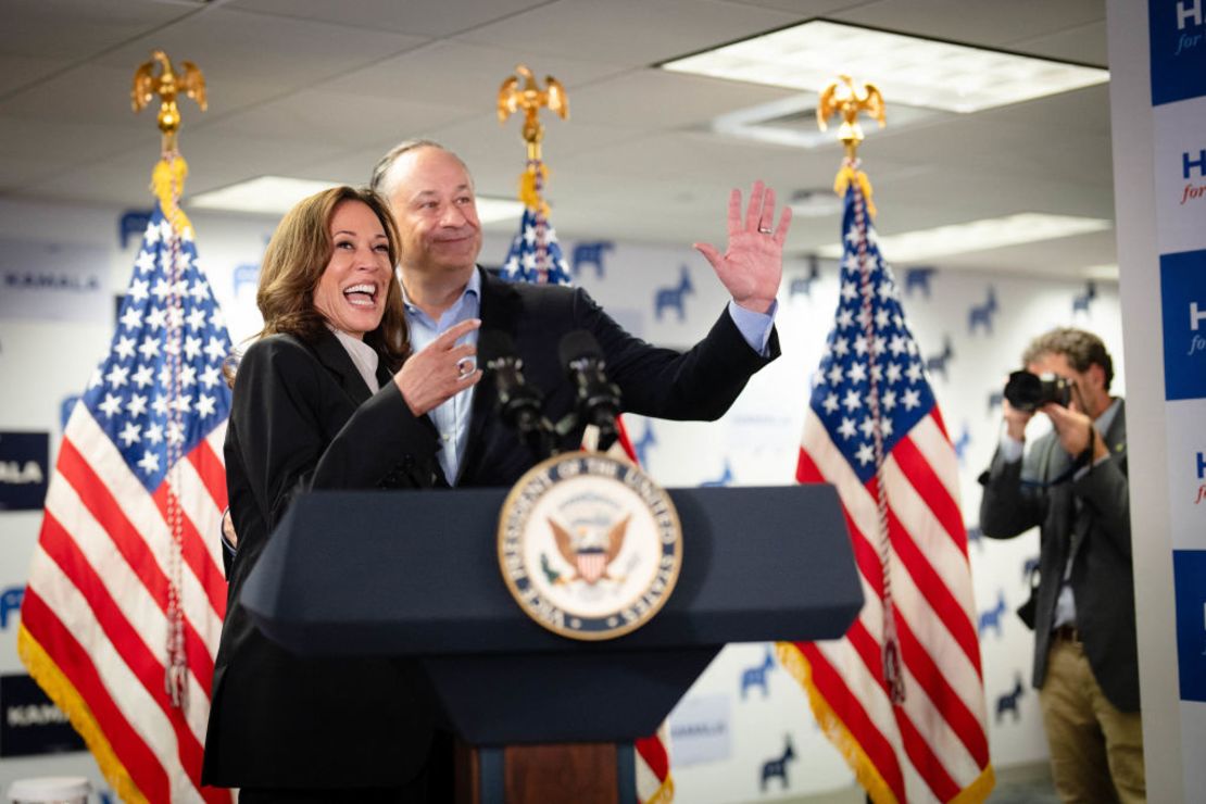 Kamala Harris y Douglas Emhoff julio de 2024.