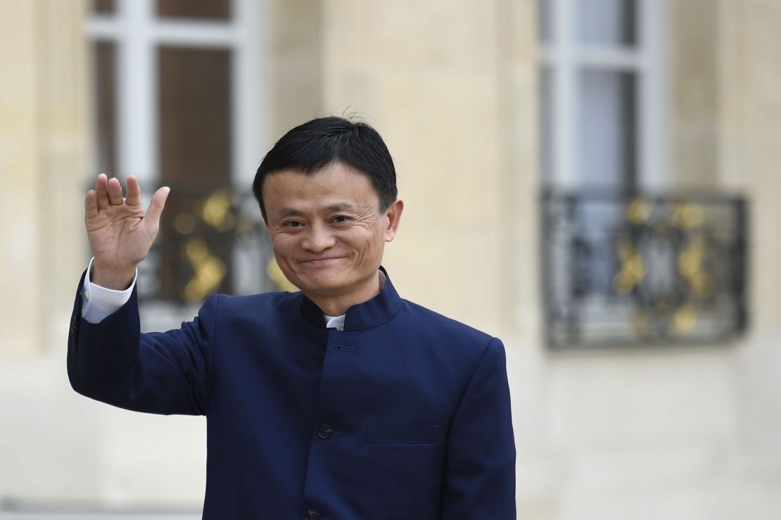 El empresario chino Jack Ma, creador de la empresa de internet Alibaba llegó al Palacio del Eliseo en marzo de 2015 a reunirse con el presidente francés Francois Hollande