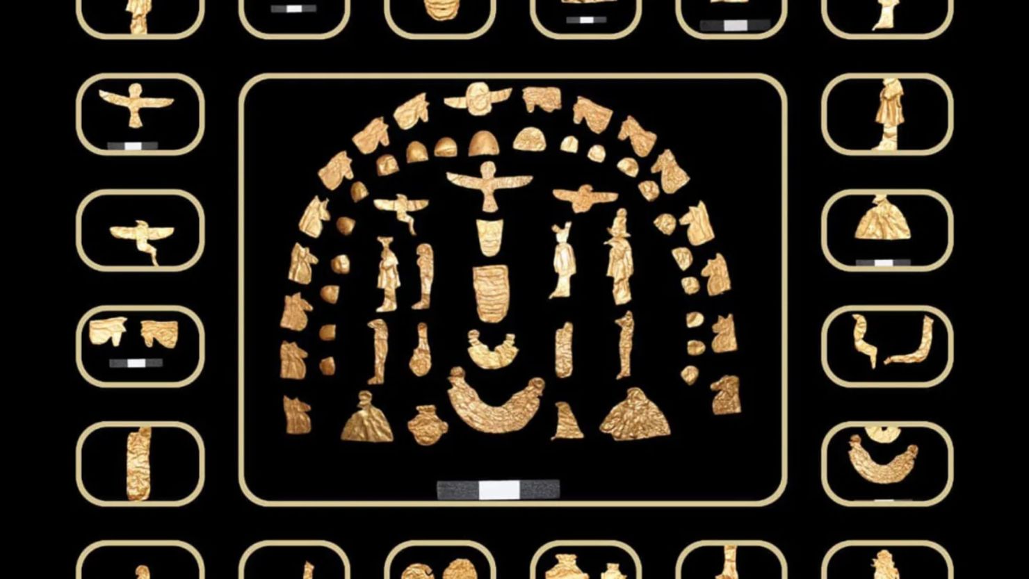 Durante una excavación en una necrópolis de Damietta, Egipto, arqueólogos descubrieron un tesoro de objetos de oro, entre ellos numerosas figuras de papel de aluminio que representaban símbolos religiosos e ídolos del antiguo Egipto.