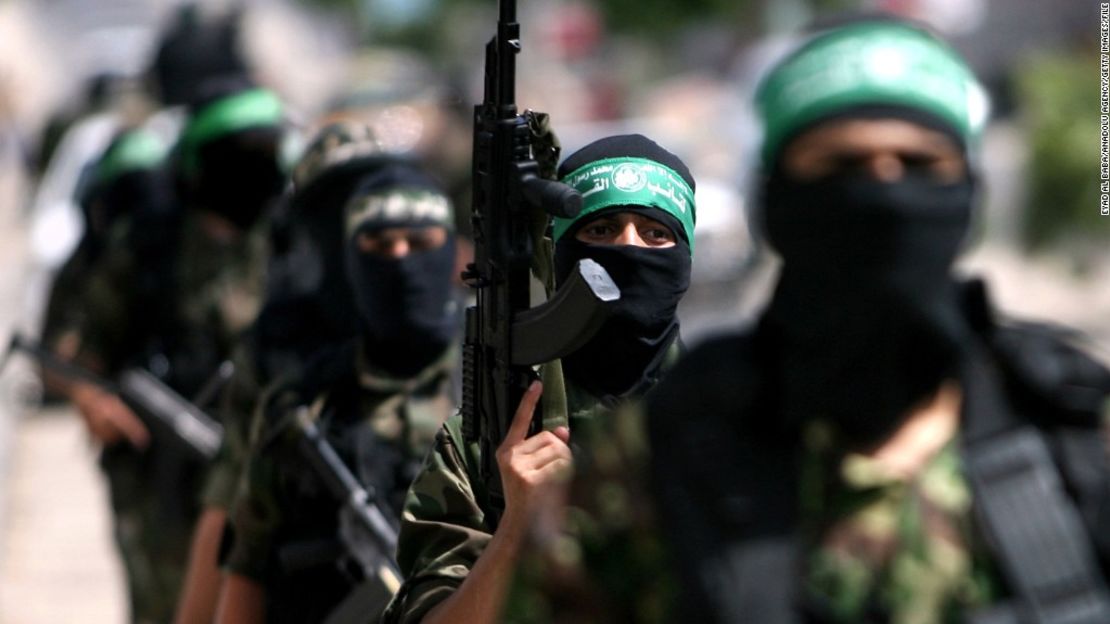 Miembros de Hamas durante un desfile militar en Gaza, en mayo de 2014.