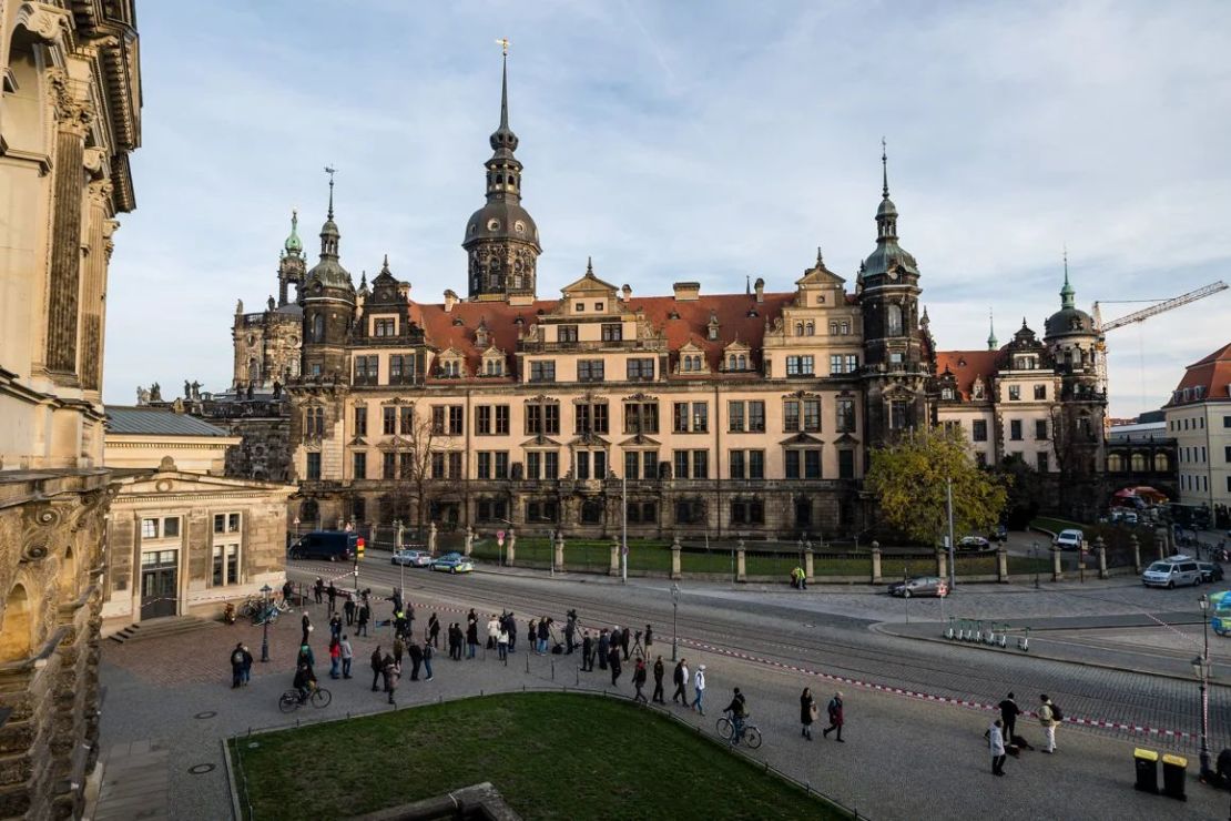 El Castillo de Dresde alberga la colección de tesoros de la Bóveda Verde. Jens Schlueter/Getty Images.