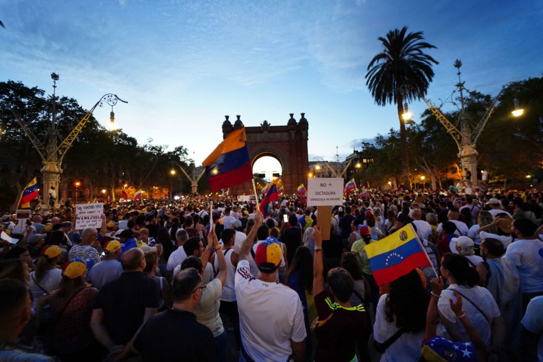 Manifestación en Barcelona contra los resultados anunciados por el CNE