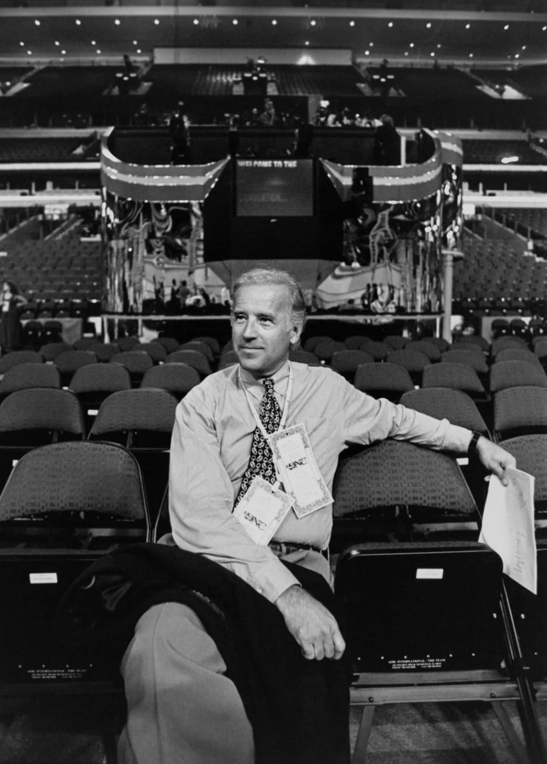 Biden en la convención demócrata de 1996 en Chicago. Crédito: CQ Roll Call, Inc./Getty Images.