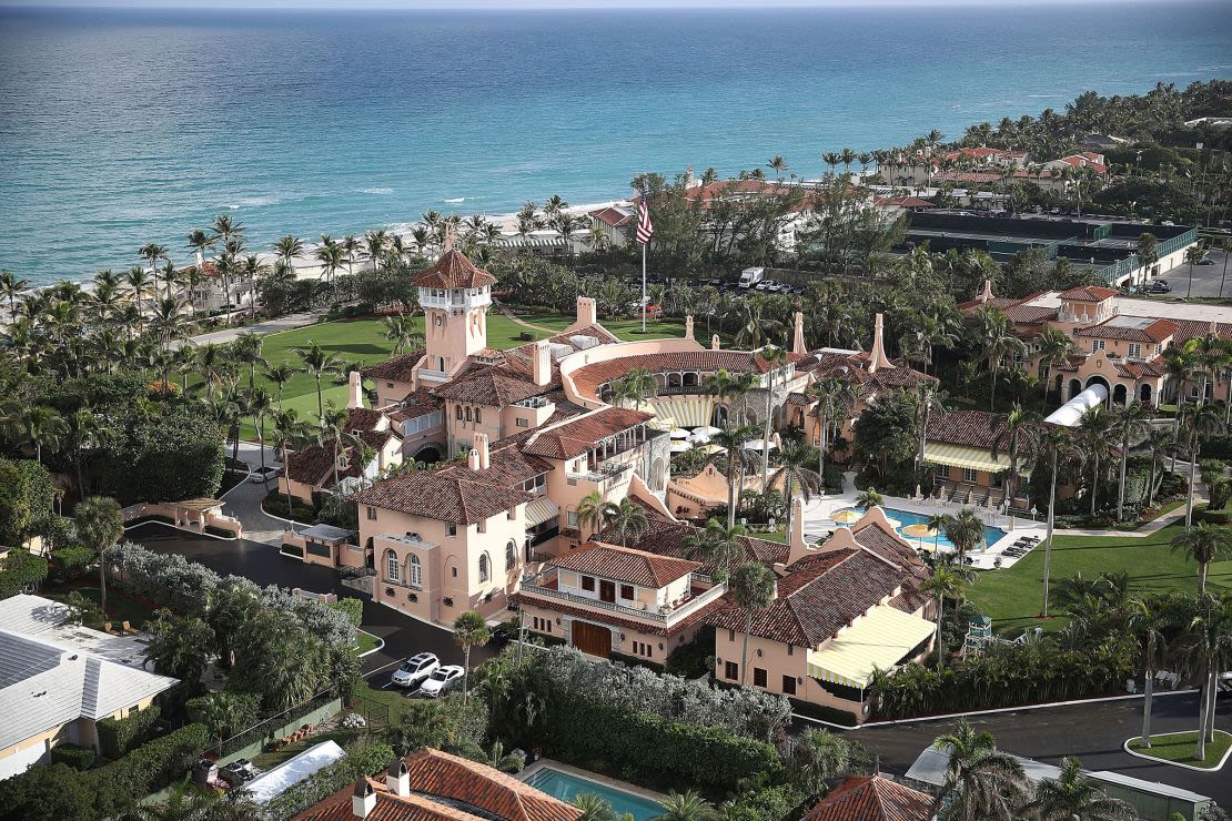 El complejo Mar-a-Lago del expresidente Donald Trump en Palm Beach, Florida. Crédito: Joe Raedle/Getty Images