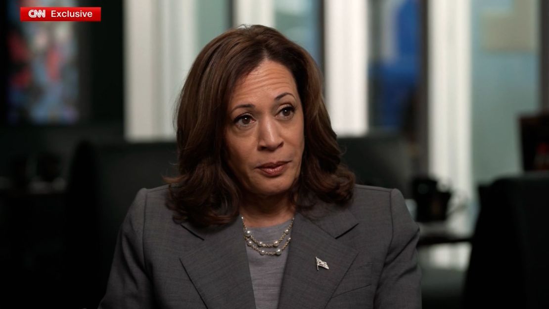 La vicepresidenta Kamala Harris, aspirante presidencial por el Partido Demócrata.