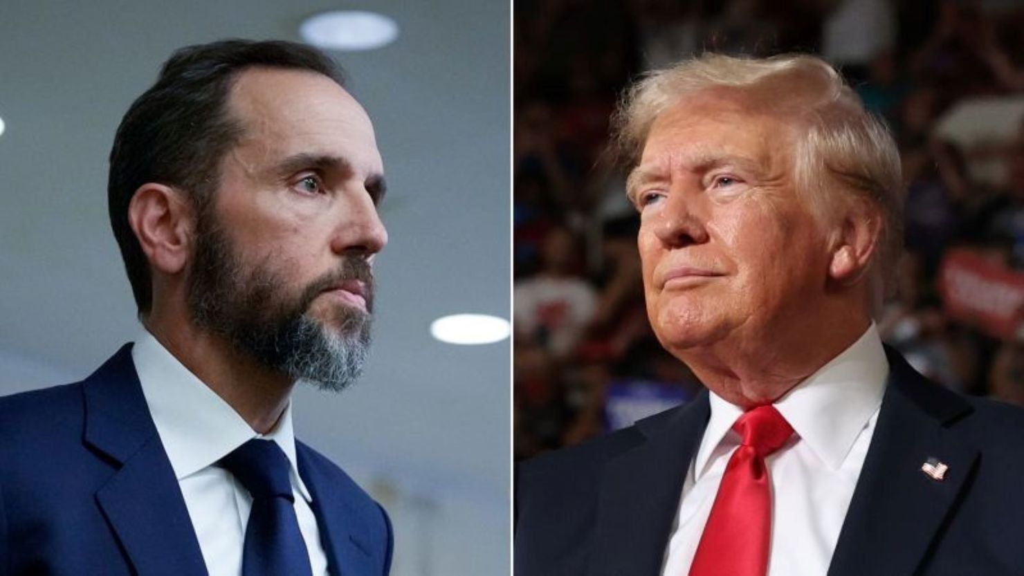 El Fiscal Especial Jack Smith y el expresidente Donald Trump.