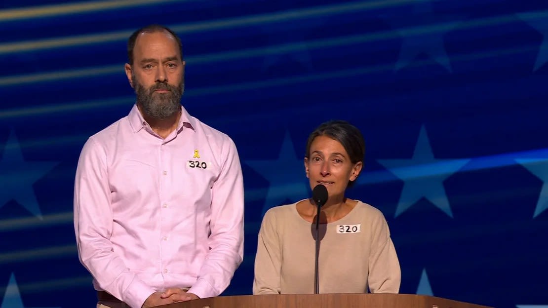 Los padres de Hersh Goldberg-Polin hablaron en la convención demócrata.