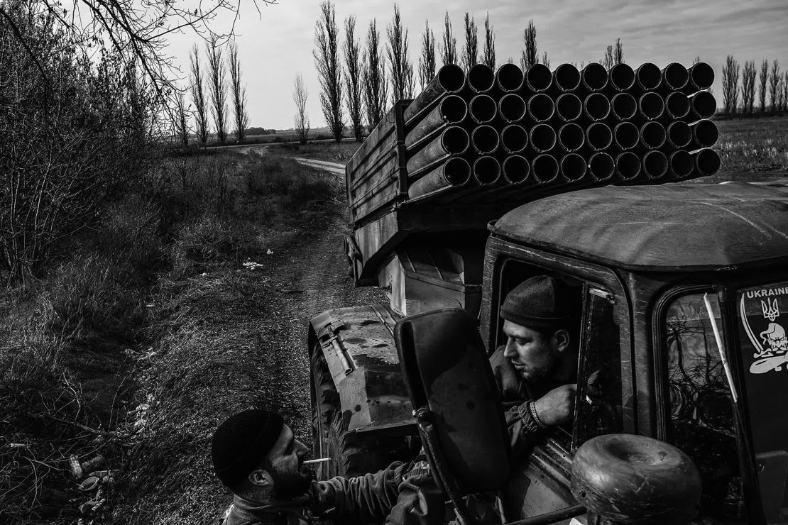 Soldados ucranianos cerca del frente en la región de Mykolaiv.