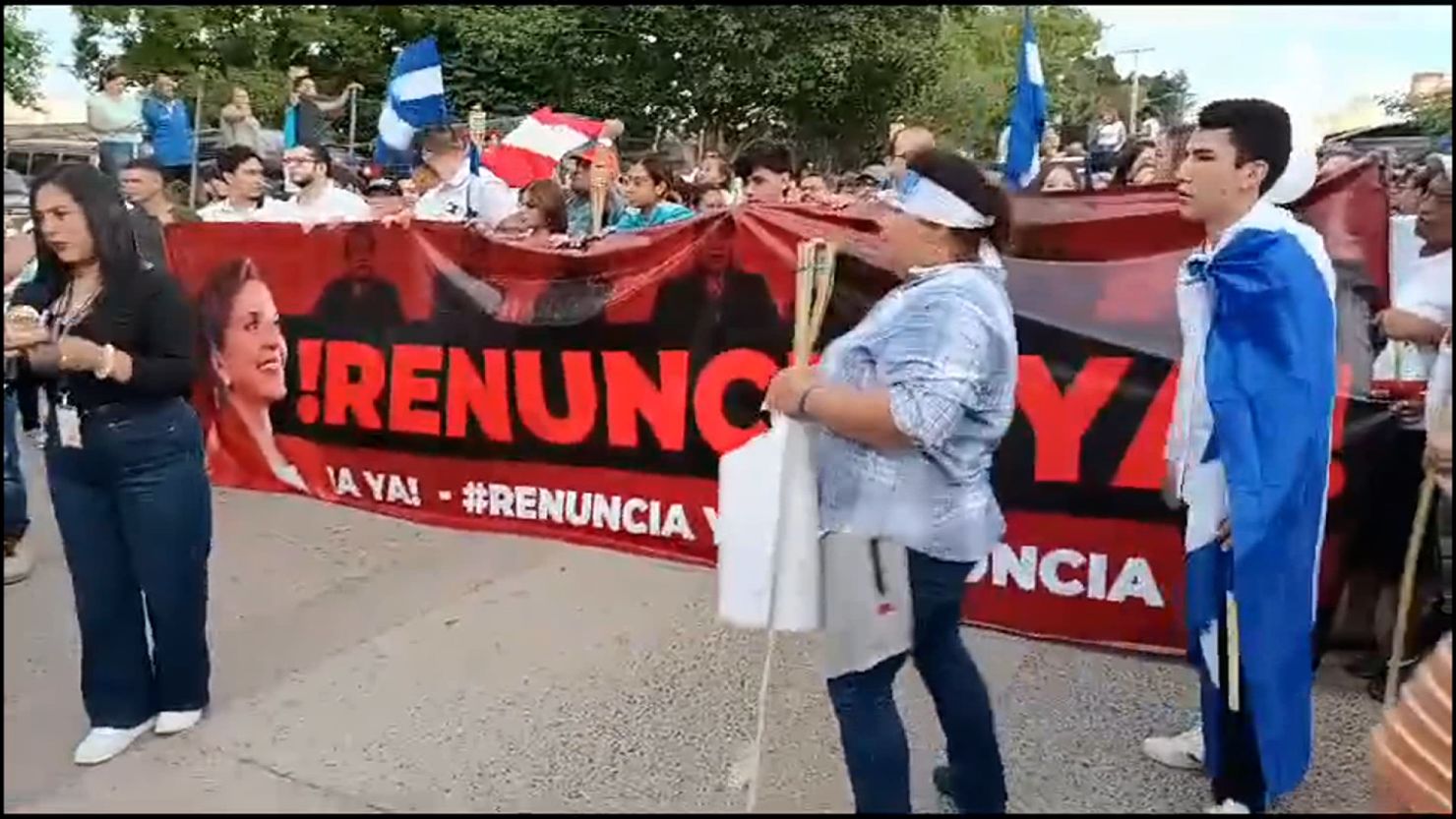 Protestas en Honduras contra la presidenta Xiomara Castro.