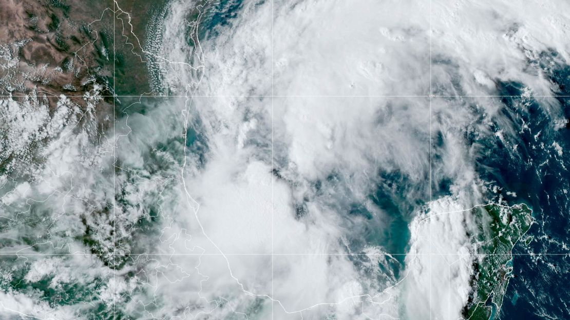 Vista satelital del golfo de México en la tarde del domingo 8 de septiembre. Crédito: NOAA.