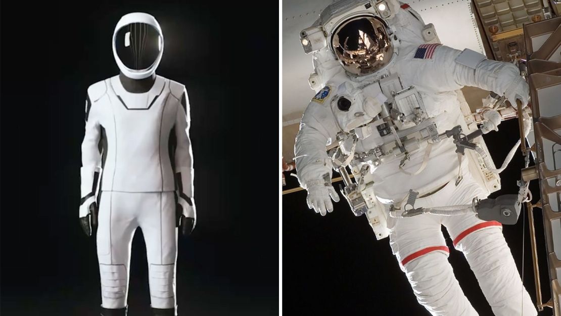 Un traje espacial EVA de SpaceX.