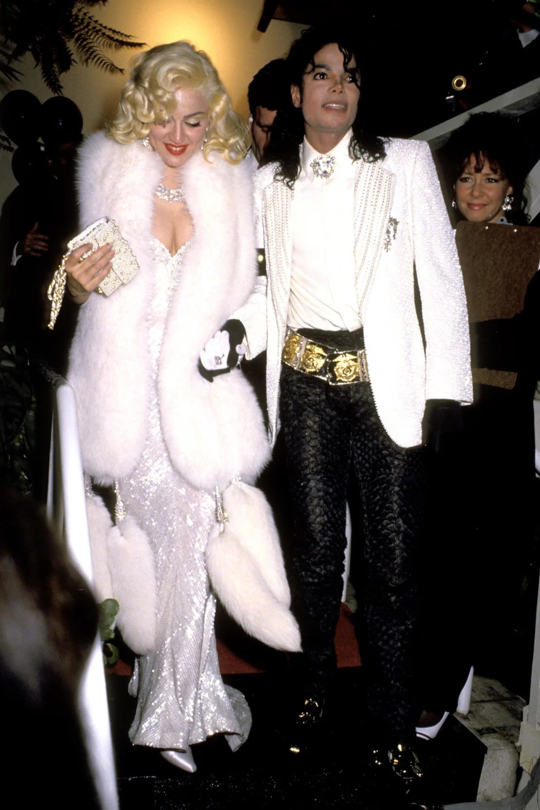 Madonna llega a los Premios Oscar de 1991 junto a Michael Jackson.