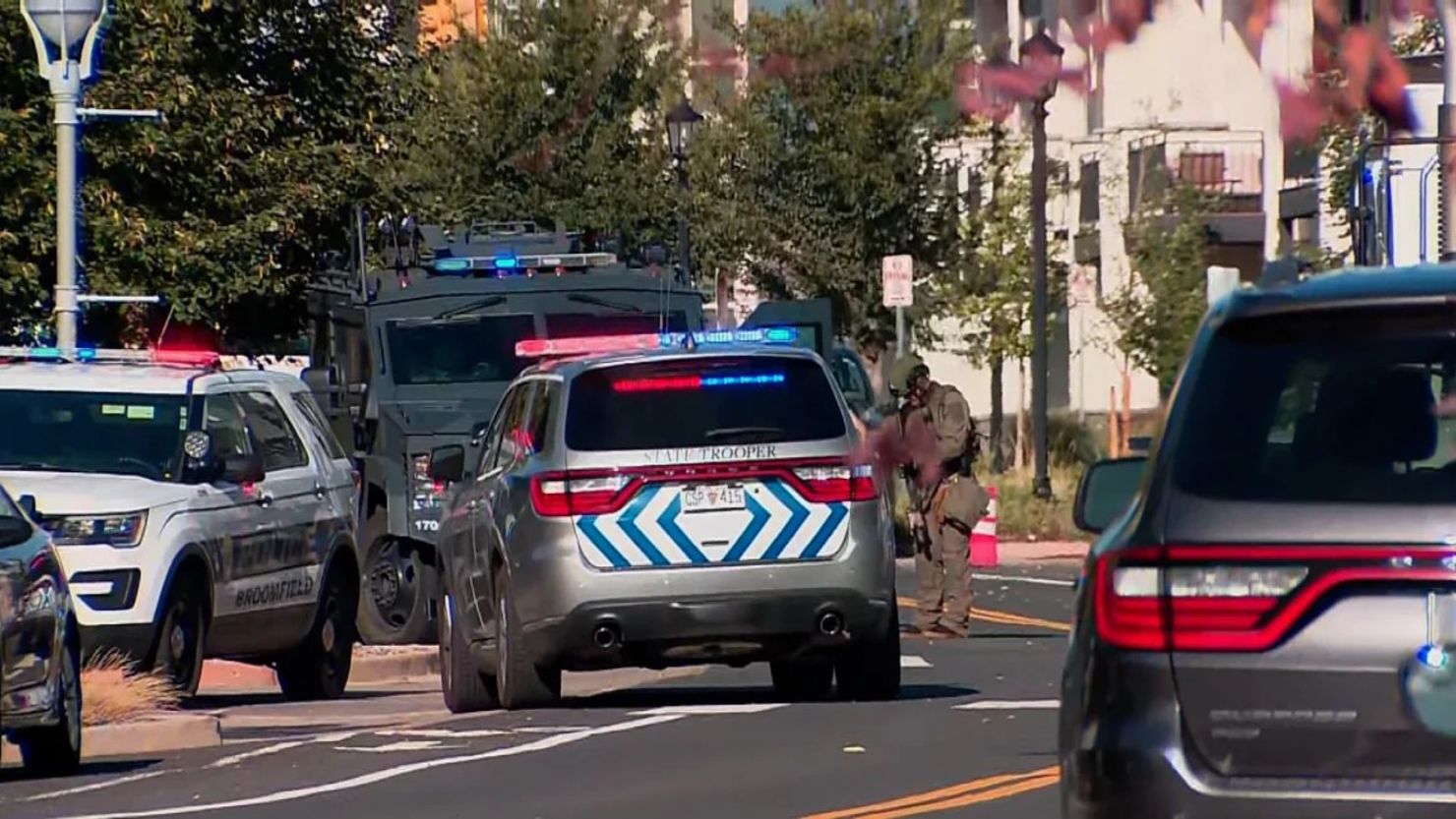 La policía respondió a un tiroteo en Broomfield, Colorado, el 12 de septiembre de 2024. KCNC