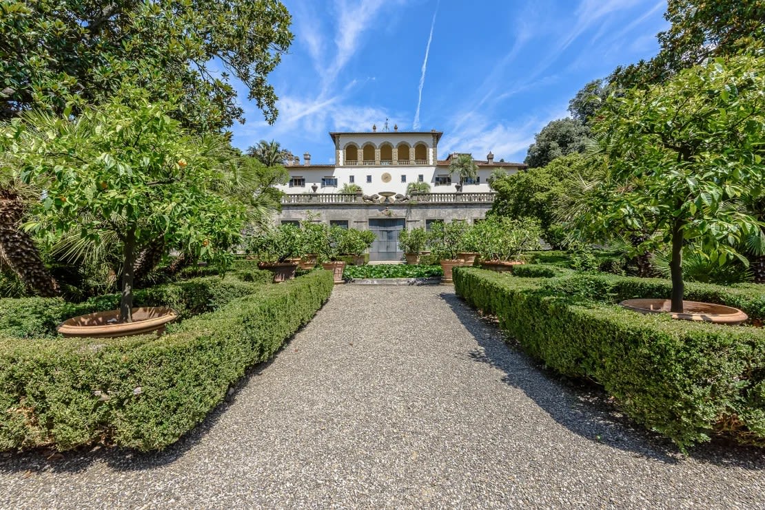 Los jardines de la villa se extienden por 9 hectáreas.