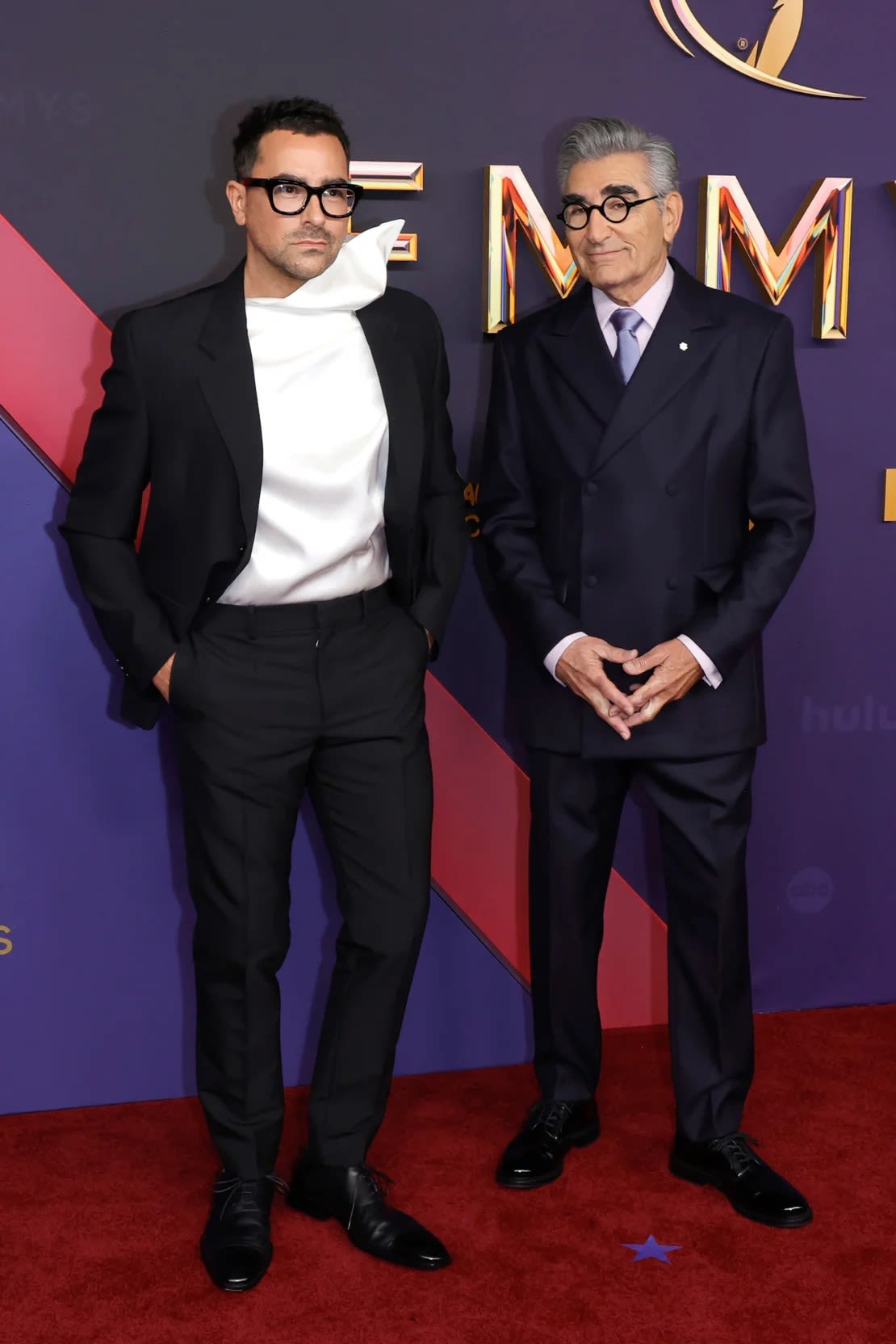 Dan Levy y Eugene Levy. Crédito: Frazer Harrison/Getty Images.