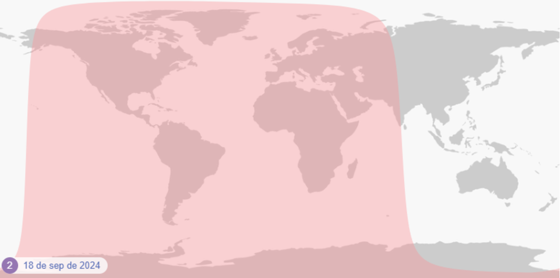 El eclipse lunar parcial será visible en Europa, América, África, entre otras partes del mundo.