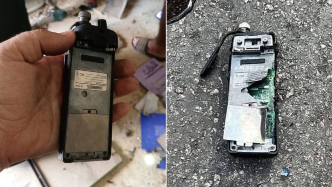 Walkie-talkies que explotaron en Líbano el 18 de septiembre.