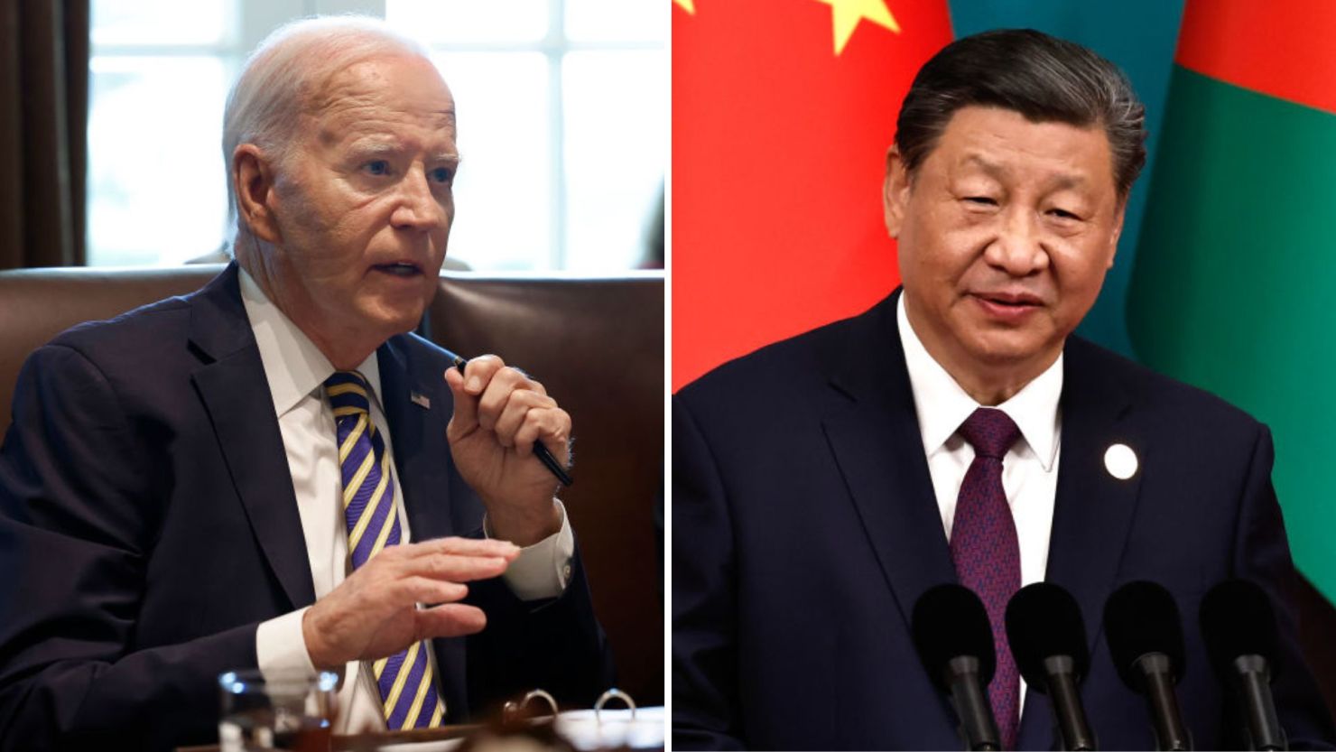 El presidente de Estados Unidos Joe Biden y el presidente de China Xi Jinping. Crédito: Getty Images.