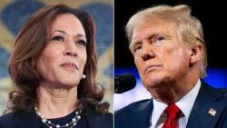 La vicepresidenta Kamala Harris y el expresidente Donald Trump. Getty Images