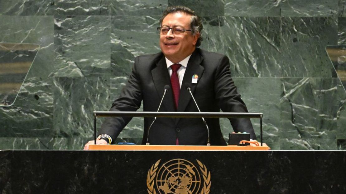 Gustavo Petro, el presidente de Colombia, durante la Sesion de la Asamblea General de las Naciones Unidas el 24 de septiembre de 2024.