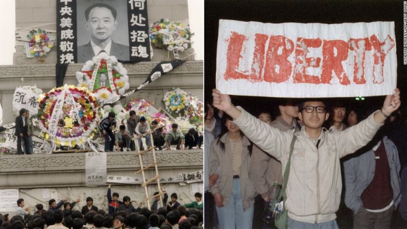 Tras la muerte del derrocado Secretario General del Partido Comunista Hu Yaobang, el 15 de abril de 1989, cientos de estudiantes se tomaron la Plaza de Tiananmén para honrrarlo. Hu se convirtió en un símbolo del movimiento estudiantil. Una semana después, marcharon hacia la Plaza e inició la ocupación que terminó en una trágica revuelta.