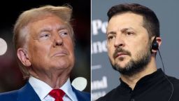 El expresidente Donald Trump y el presidente ucraniano Volodymyr Zelensky.