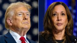 El expresidente Donald Trump y la vicepresidenta Kamala Harris.