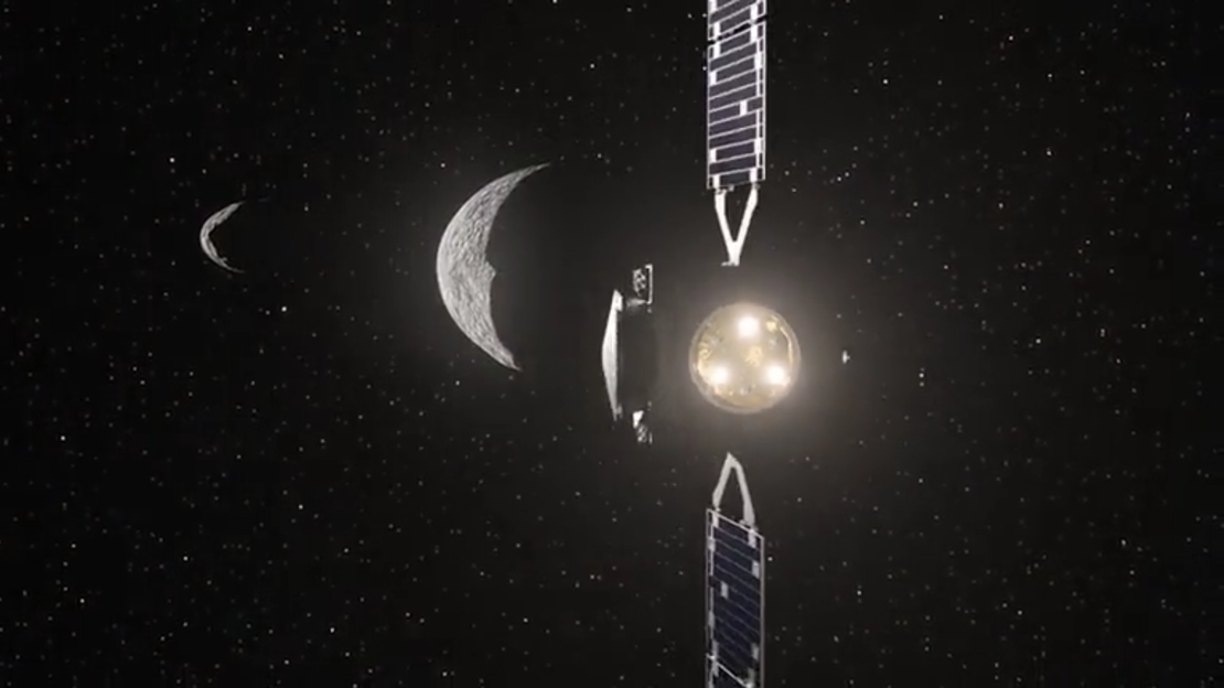 Powered by solar panels, Hera has a hydrazine propulsion system that propels it to the Didymos system. Credit: ESA Science Office