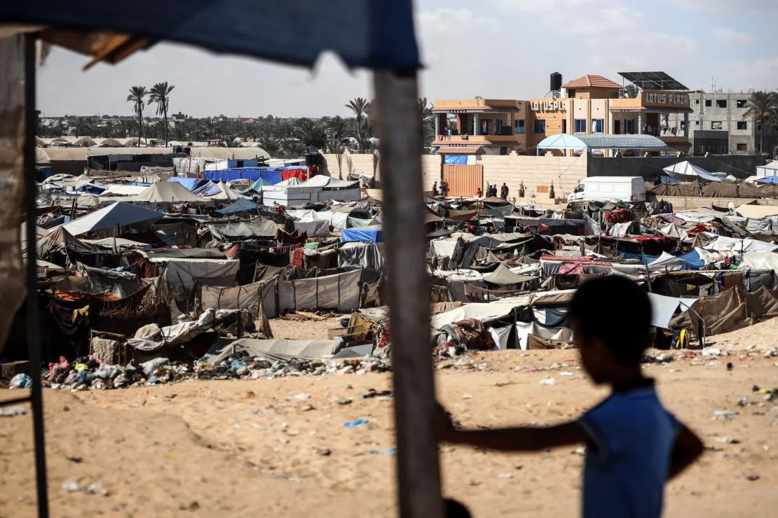 Campamento de desplazados en Rafah. Crédito: Majdi Fathi/NurPhoto/AP