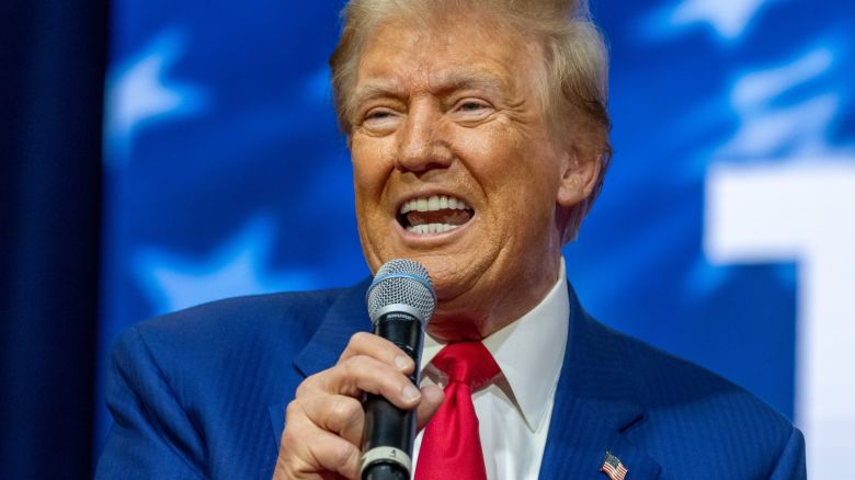 El candidato presidencial republicano, el expresidente Donald Trump, en un evento en el Greater Philadelphia Expo Center el 14 de octubre de 2024 en Oaks, Pensilvania. Crédito: Spencer Platt/Getty Images