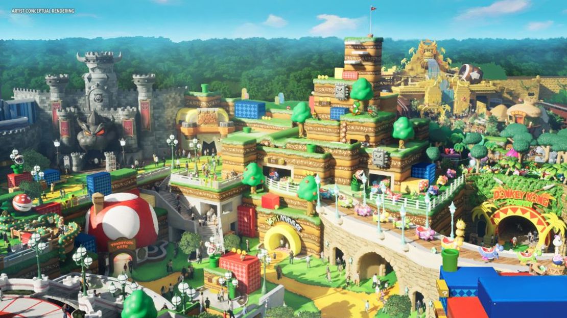 Los visitantes podrán sumergirse en la acción de sus videojuegos favoritos cuando se inaugure "Super Nintendo World". Crédito: Universal Parks USA