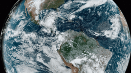 Tormenta tropical Nadine en el océano Atlántico.