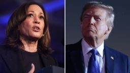 La vicepresidenta de Estados Unidos Kamala Harris y el expresidente de EE.UU. Donald Trump. Crédito: Getty Images