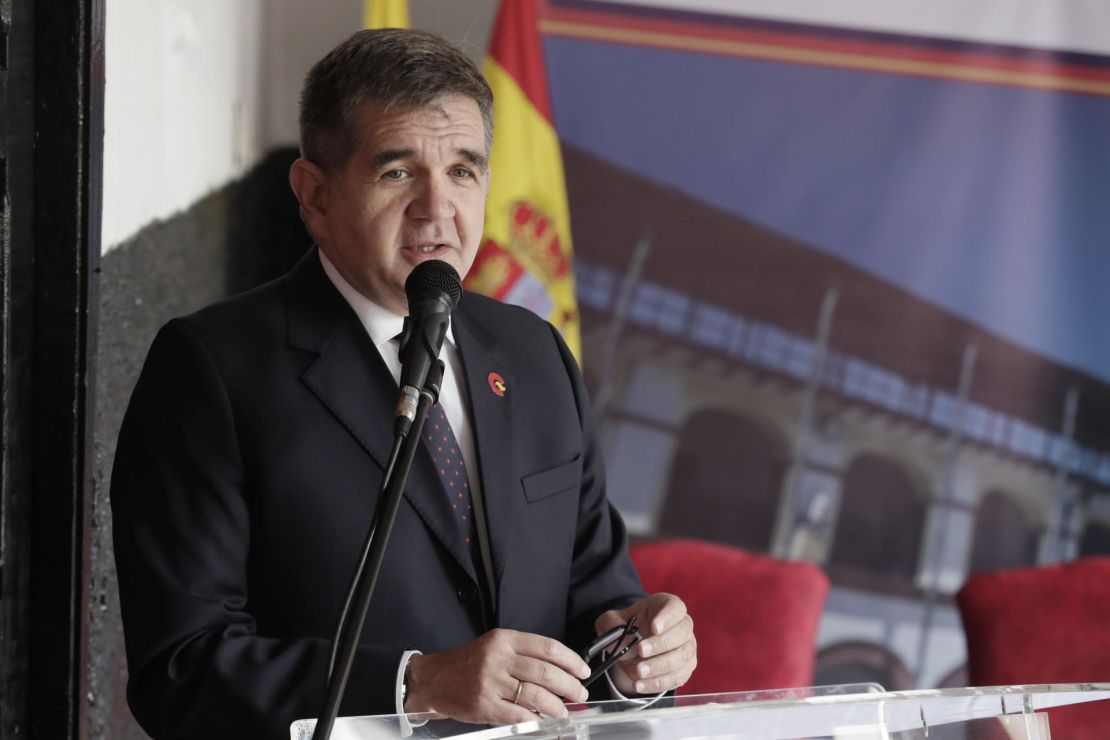 Joaquín María de Arístegui, durante una ceremonia en Bogotá, Colombia, cuando era embajador de España en Colombia, el 8 de octubre de 2024.