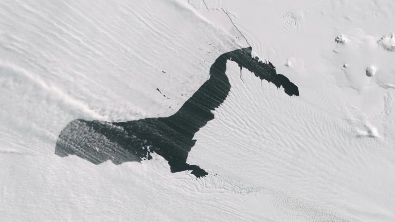 The main Antarctic glacier appears to be “smoking” from a satellite view