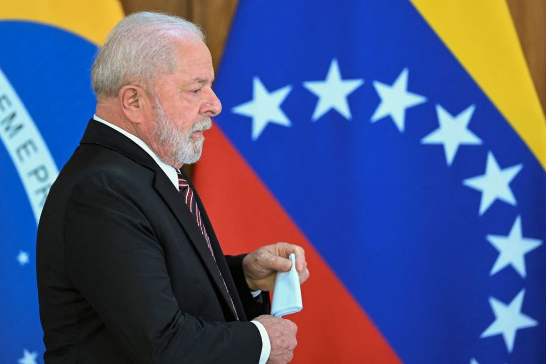 Lula da Silva en una conferencia conjunta con nicolás Maduro en Brasilia, en mayo de 2023