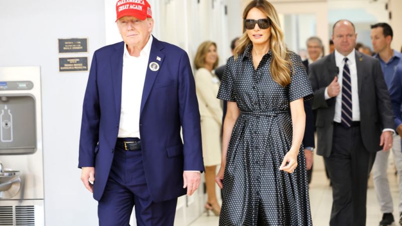 Donald Trump votó en Florida en compañía de su esposa Melania Trump ...