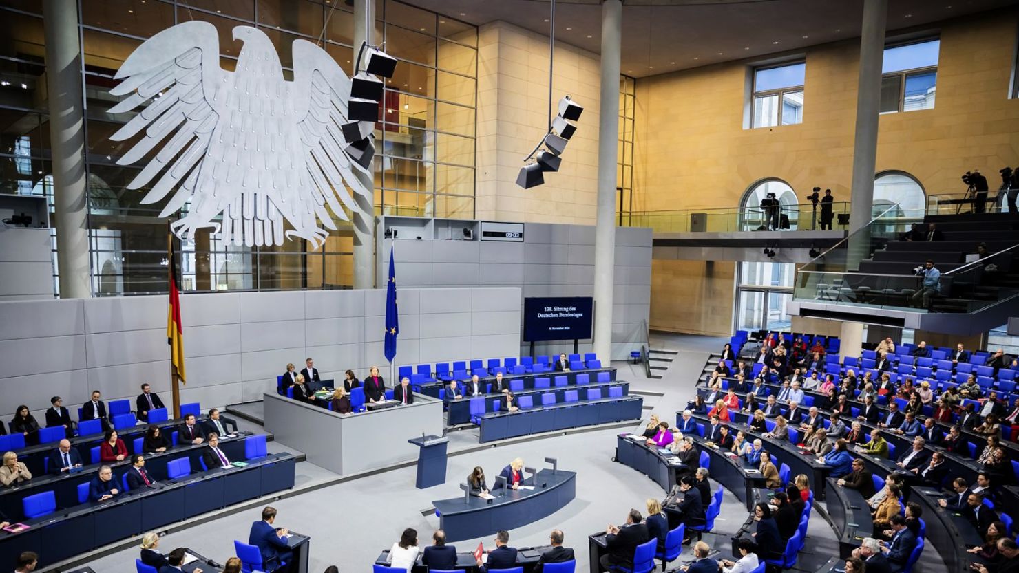 El Bundestag o parlamento alemán, el 8 de noviembre