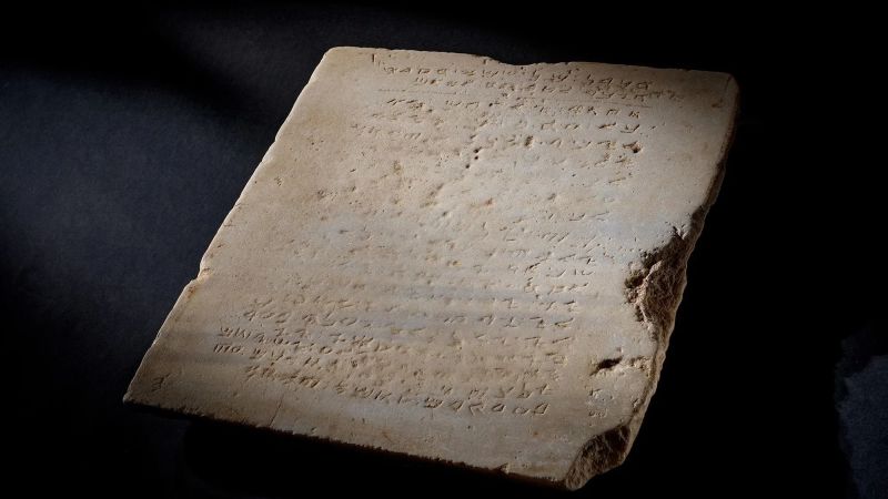 The oldest stone tablet that has the Ten Commandments of the Bible will be auctioned