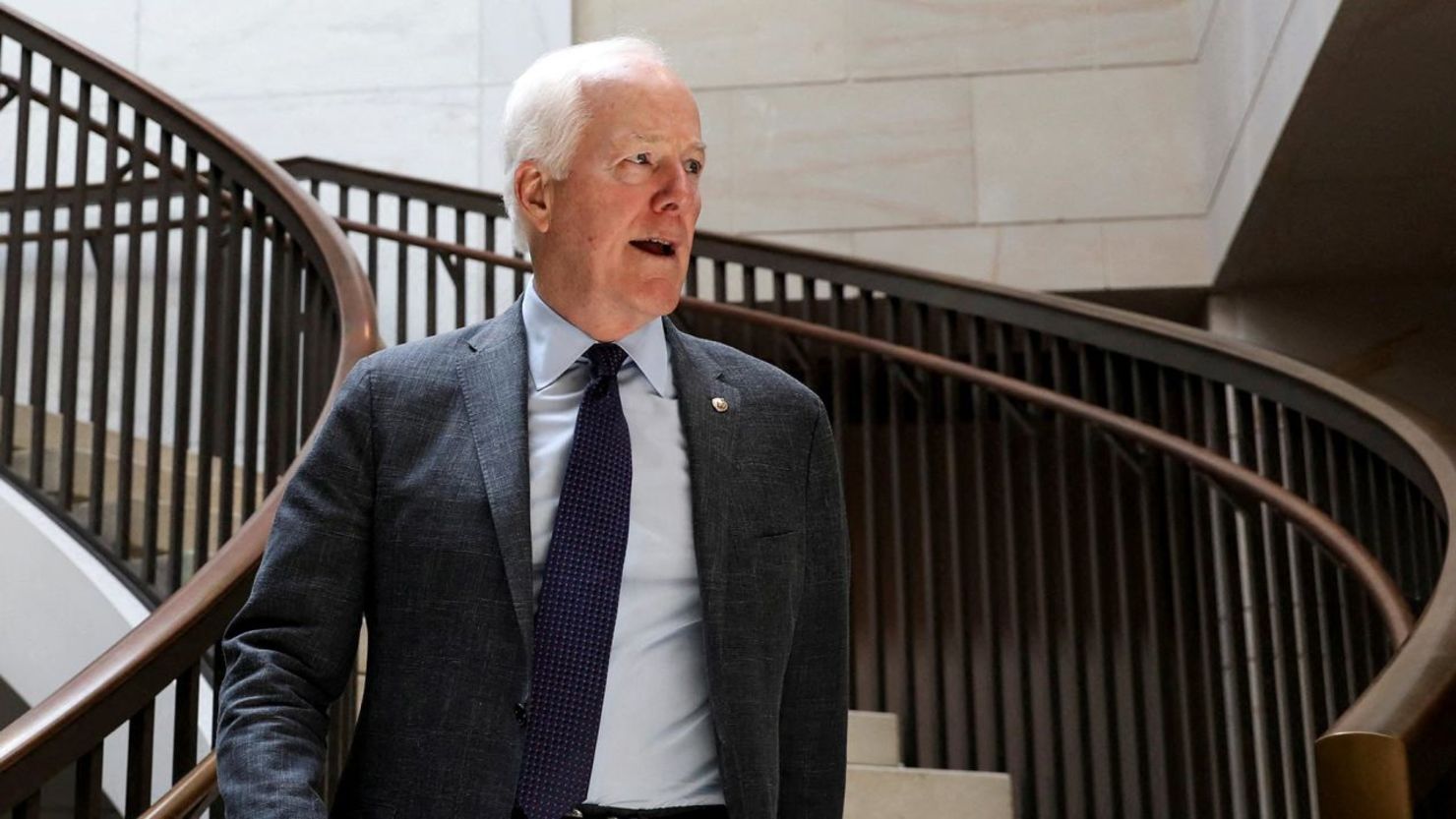 El senador John Cornyn llega a una reunión informativa a puerta cerrada en el Capitolio en Washington, en abril de 2023.
Crédito: Amanda Andrade-Rhoades/Reuters/Archivo